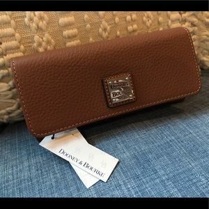 Dooney & Bourke Accordian Clutch - saddle tan